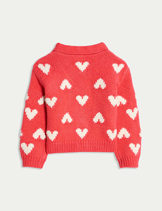 Heart Print Cardigan (0 Mths - 6 Yrs)