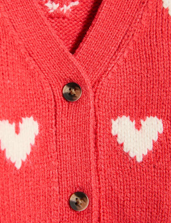 Heart Print Cardigan (0 Mths - 6 Yrs)