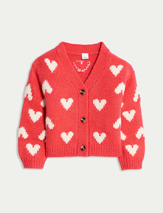 Heart Print Cardigan (0 Mths - 6 Yrs)