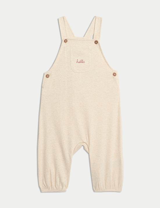 Ensemble 2 pièces avec salopette cœur 100 % coton (jusqu’au 3 ans)