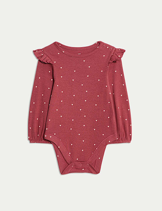 Ensemble 2 pièces avec salopette cœur 100 % coton (jusqu’au 3 ans)