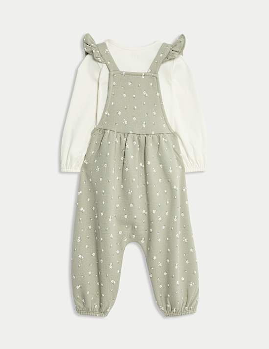 2pc Cotton Rich Patterned Dungaree Outfit (0 Mths - 3 Yrs)