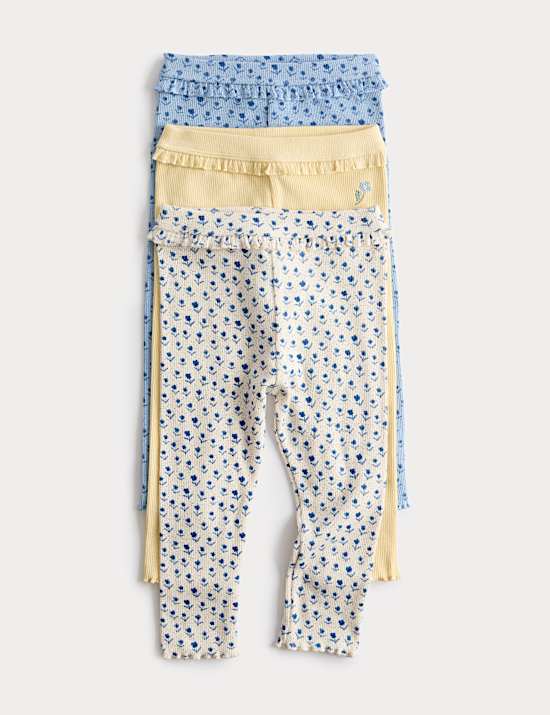3 Pack Cotton Rich Leggings (0-3 Years)