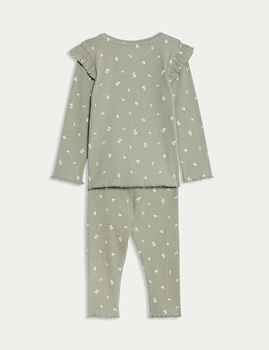 2pc Cotton Rich Ditsy Top & Bottom Outfit (0-6 Yrs)