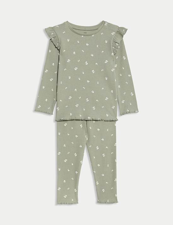 2pc Cotton Rich Ditsy Top & Bottom Outfit (0-6 Yrs)