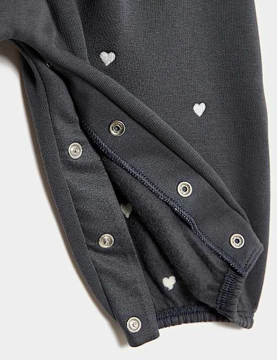 Ensemble 2 pièces en coton avec salopette à motif petites fleurs (jusqu’au 3 ans)