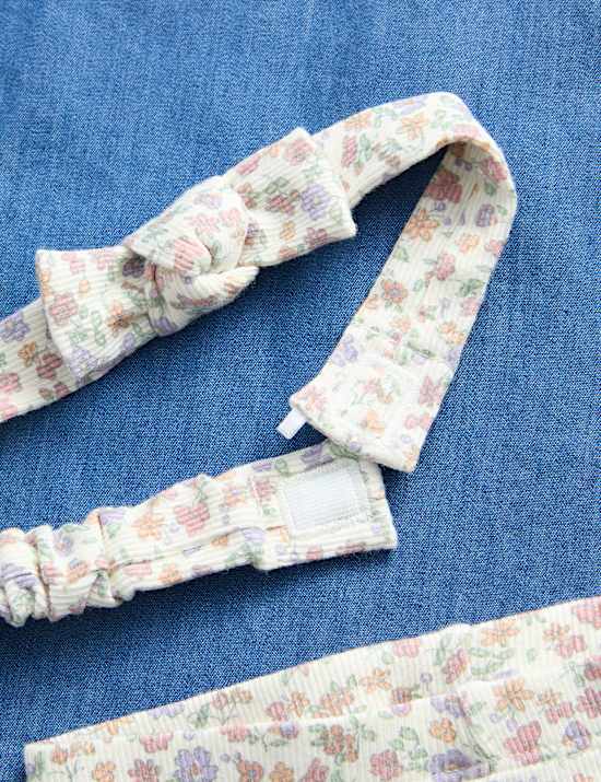 תלבושת 2 חלקים של חולצה ומכנסיים מבד ג'ינס עשיר בכותנה (6-0 שנים)