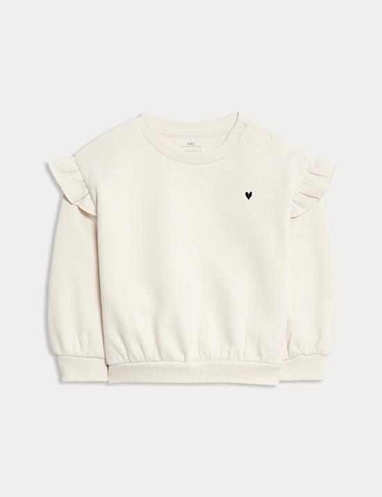 Ensemble 2 pièces en jersey de coton à motif cœur (jusqu’au 6 ans)