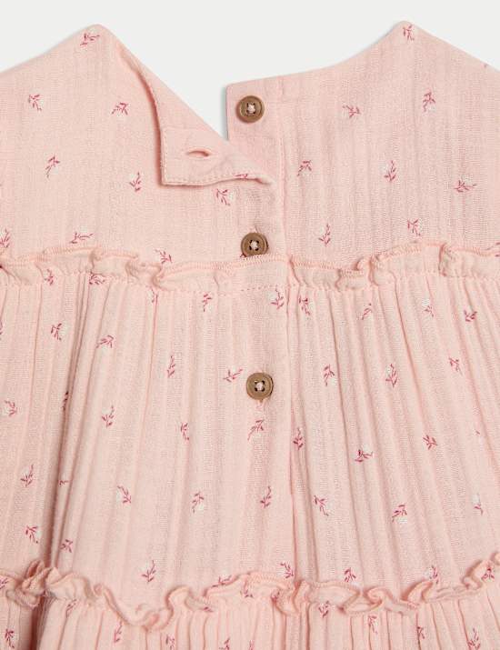 Robe en coton à motif petites fleurs (jusqu’au 6 ans)