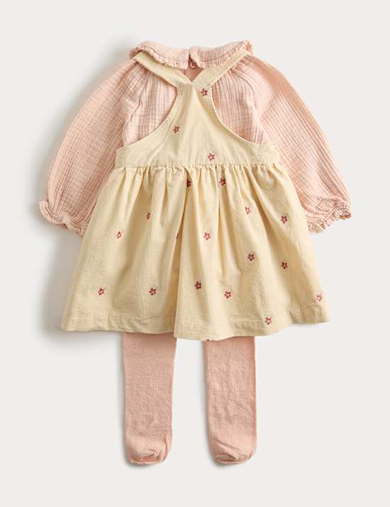 Ensemble 3 pi&egrave;ces en coton c&ocirc;tel&eacute; (jusqu&rsquo;au 3 ans)