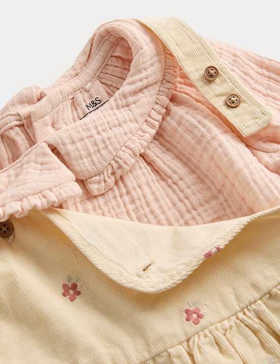 Ensemble 3 pi&egrave;ces en coton c&ocirc;tel&eacute; (jusqu&rsquo;au 3 ans)