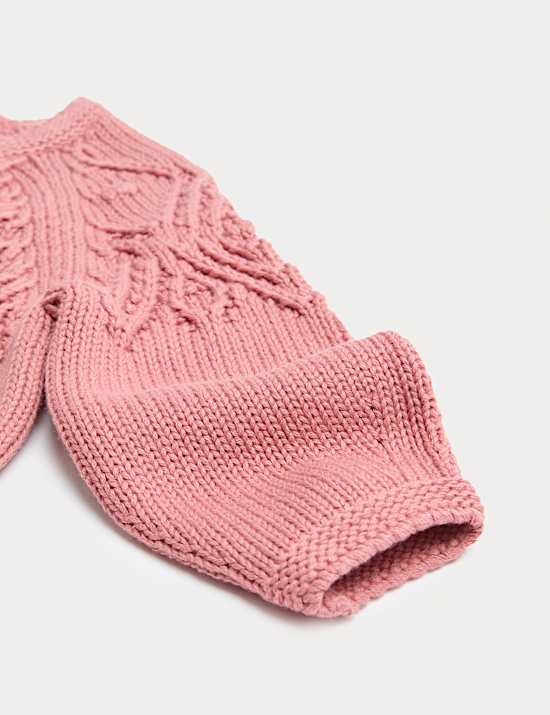 Cardigan 100 % coton &agrave; empi&egrave;cement au crochet (jusqu&rsquo;au 3 ans)