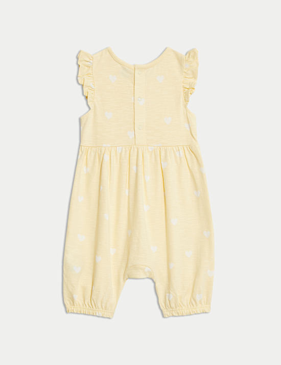 Pure Cotton Heart Print Romper (0-3 Yrs)