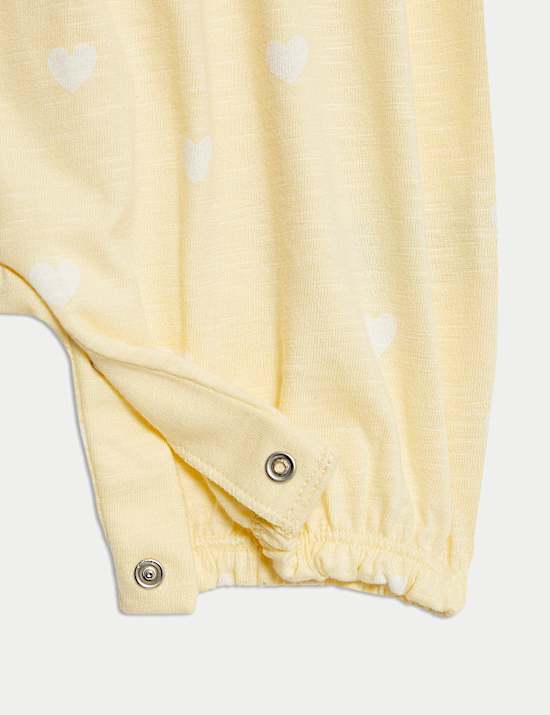 Pure Cotton Heart Print Romper (0-3 Yrs)