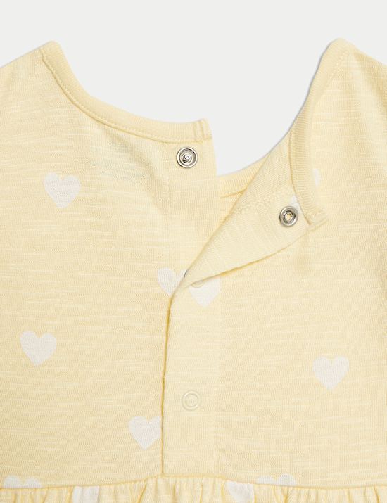 Pure Cotton Heart Print Romper (0-3 Yrs)