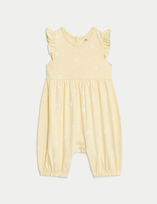 Pure Cotton Heart Print Romper (0-3 Yrs)