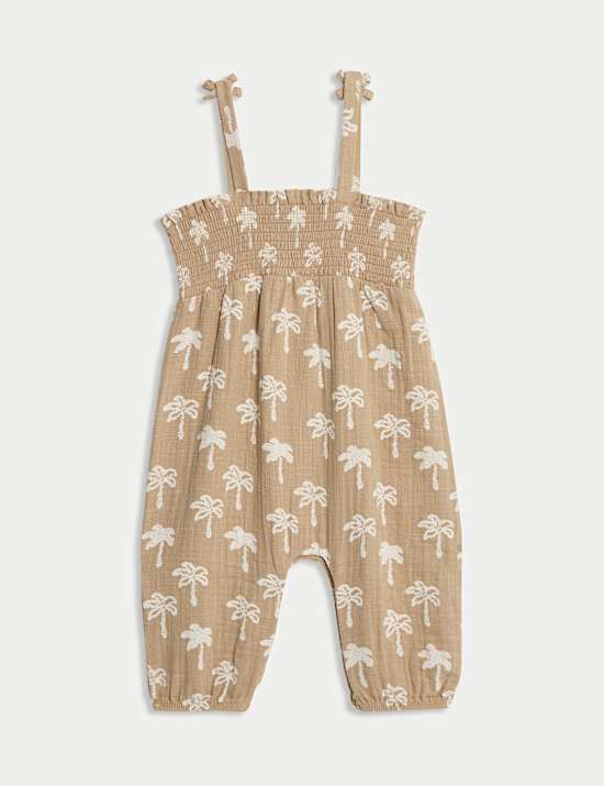 Pure Cotton Palm Tree Romper (0-3 Yrs)