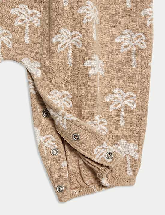 Pure Cotton Palm Tree Romper (0-3 Yrs)