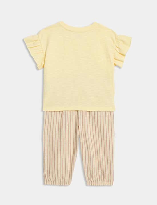 2pc Cotton Rich Striped Outfit (0-3 Yrs)