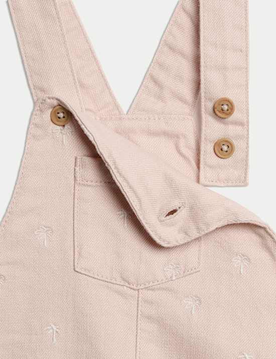 2pc Cotton Rich Embroidered Bibshort Outfit (0-2 Yrs)