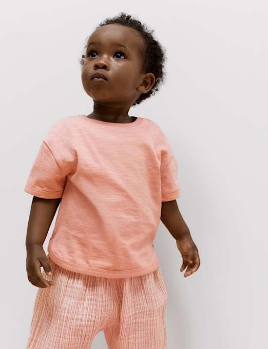 2 Pack Pure Cotton Patterned Tops (0-5 Yrs)