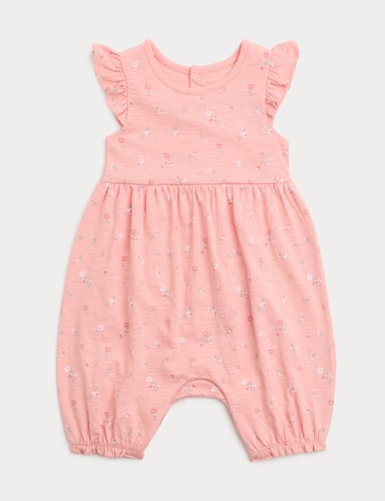 Pure Cotton Floral Romper (0-3 Yrs)