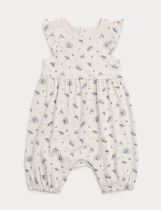 Pure Cotton Floral Romper (0-3 Yrs)