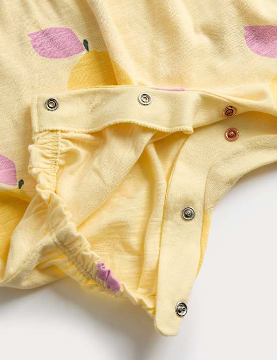 Pure Cotton Lemon Print Romper (0-3 Yrs)