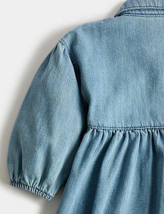 Robe en coton denim et collants (jusqu’au 6 ans)