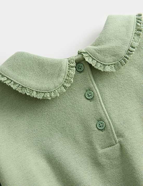 Cotton Rich Collar Detail Sweatshirt (0 Mths-3 Yrs)