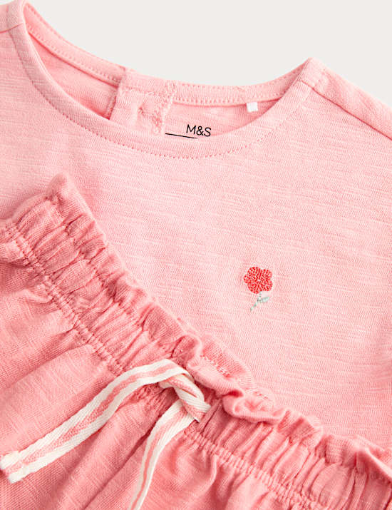 Pure Cotton Jersey Top & Short Outfit (0-5 Yrs)