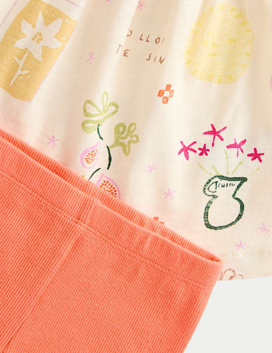 Cotton Rich Printed Top & Bottom Set (0 Months-5 Years)