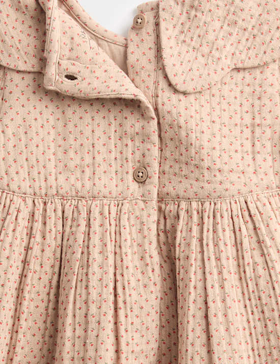 2d&iacute;ln&aacute; sada květovan&yacute;ch &scaron;atů a punčochov&yacute;ch kalhot, z čist&eacute; bavlny (0&ndash;3 roky)