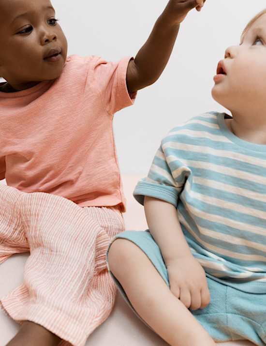 Pure Cotton Striped Trousers (0-5 Yrs)