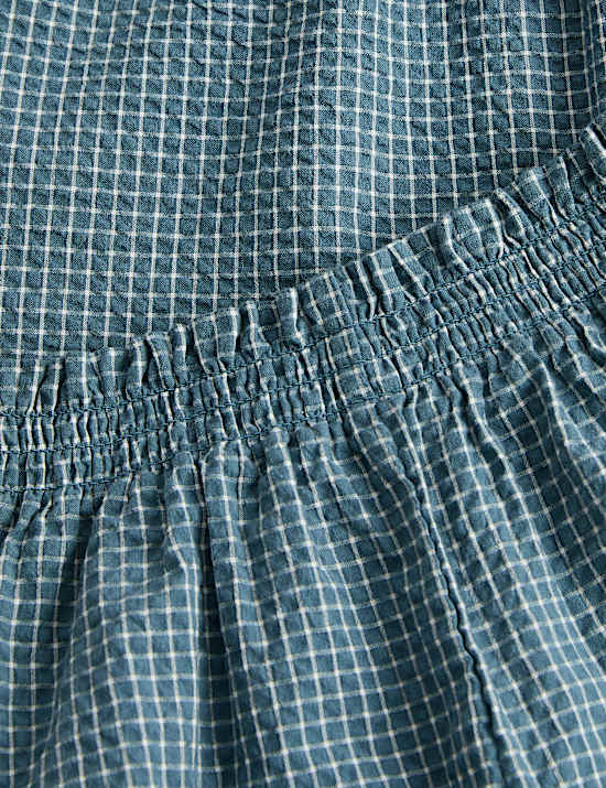 2pc Pure Cotton Gingham Frill Top & Trousers (0-5 Yrs)