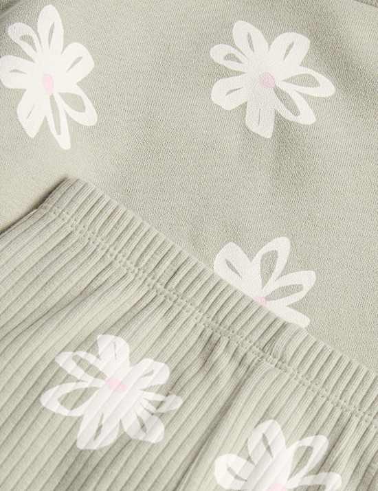 2 Piece Cotton Rich Floral Sweat Outfit (0-5 Yrs)