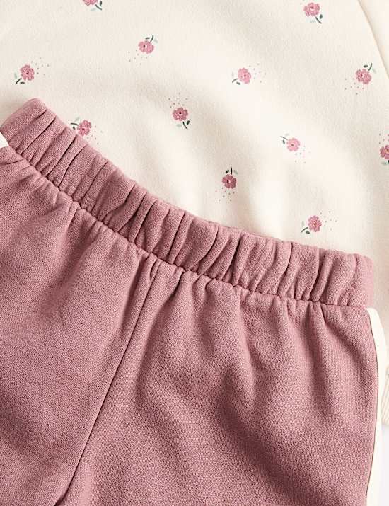 2 Piece Floral Sweatshirt & Wide Leg Joggers (0-5 Yrs)