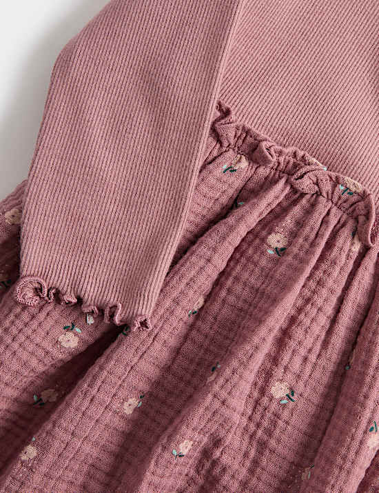 Robe en coton avec collants (jusqu&rsquo;au 5 ans)