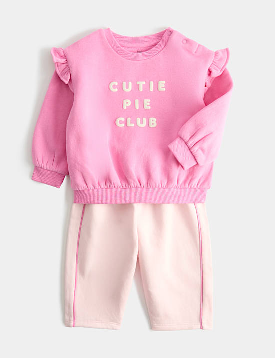 Cotton Rich Cherry Sweat Outfit (0-5 Yrs)