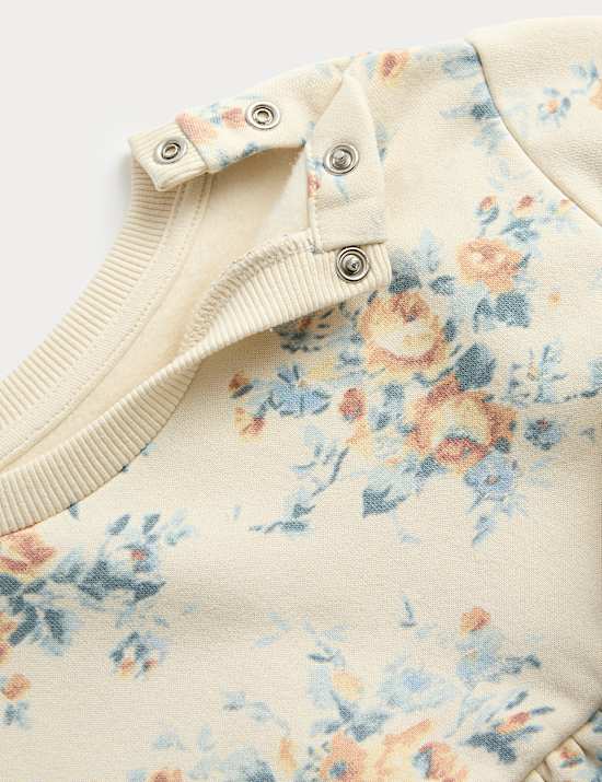 Cotton Rich Floral Sweat Dress (0-6 Years)