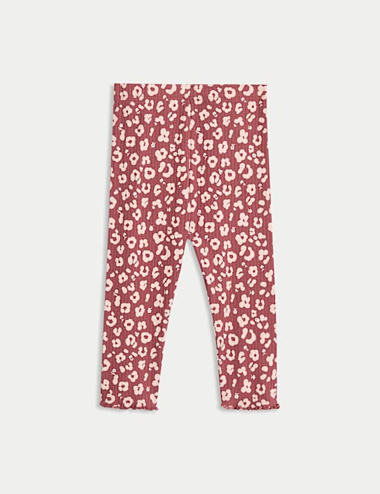 Ensemble 2 pièces en coton avec top et bas à imprimé léopard (jusqu’au 6 ans)