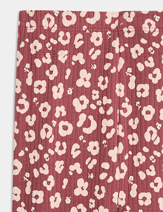 Ensemble 2 pièces en coton avec top et bas à imprimé léopard (jusqu’au 6 ans)