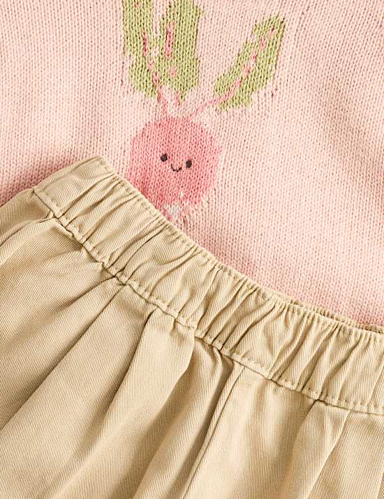 3 Piece Pure Cotton Tank Top & Trousers Outfit (0 Months-3 Years)