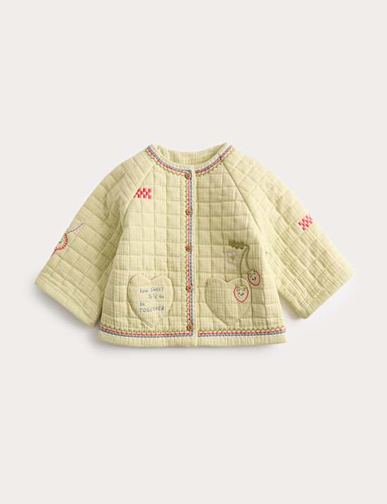 Veste 100 % coton brod&eacute; (jusqu&rsquo;au 3 ans)