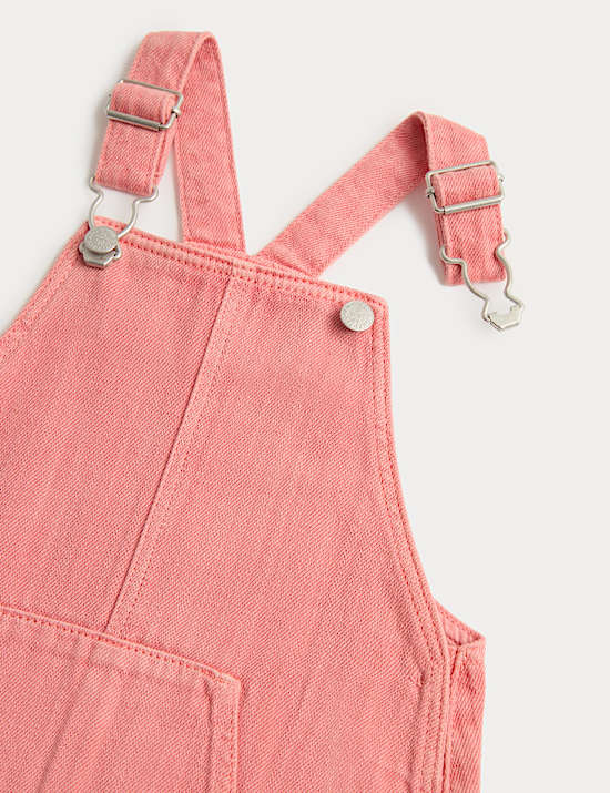 2 Piece Pink Denim Dungarees with Top (0-3 Yrs)