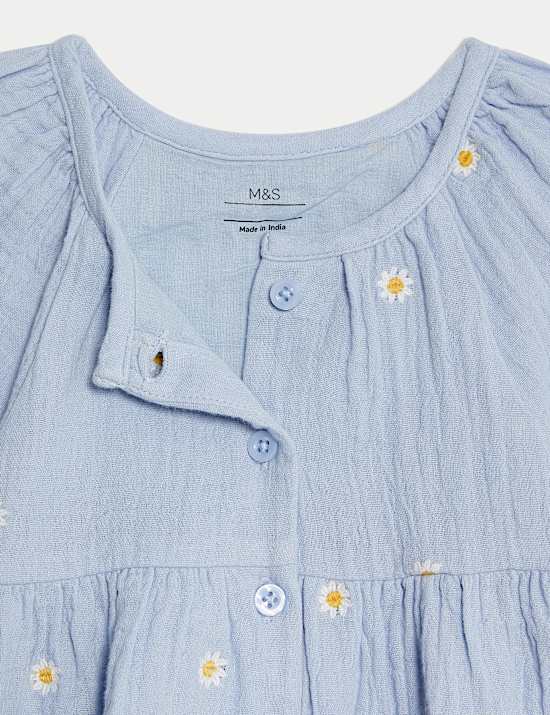 2pc Pure Cotton Embroidered Outfit (0-3 Yrs)