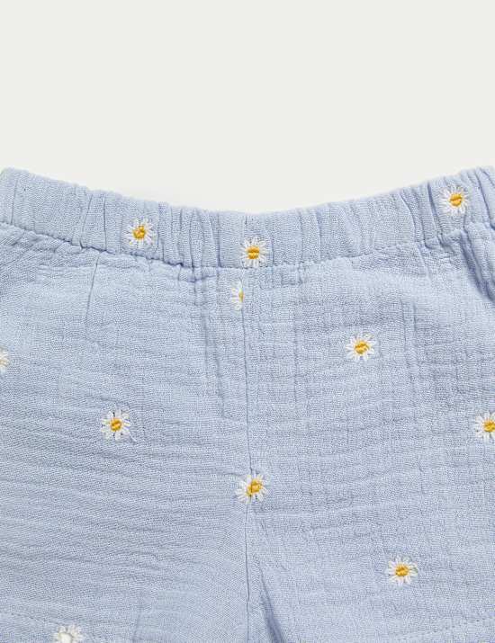 2pc Pure Cotton Embroidered Outfit (0-3 Yrs)