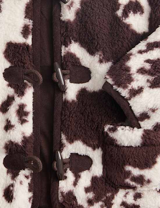 Cow Print Borg Jacket (0-6 Yrs)