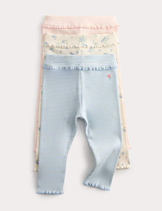 מארז 3 טייצים בהדפס מבד עשיר בכותנה (0-&rlm;5 שנים)