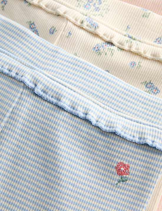 מארז 3 טייצים בהדפס מבד עשיר בכותנה (0-&rlm;5 שנים)